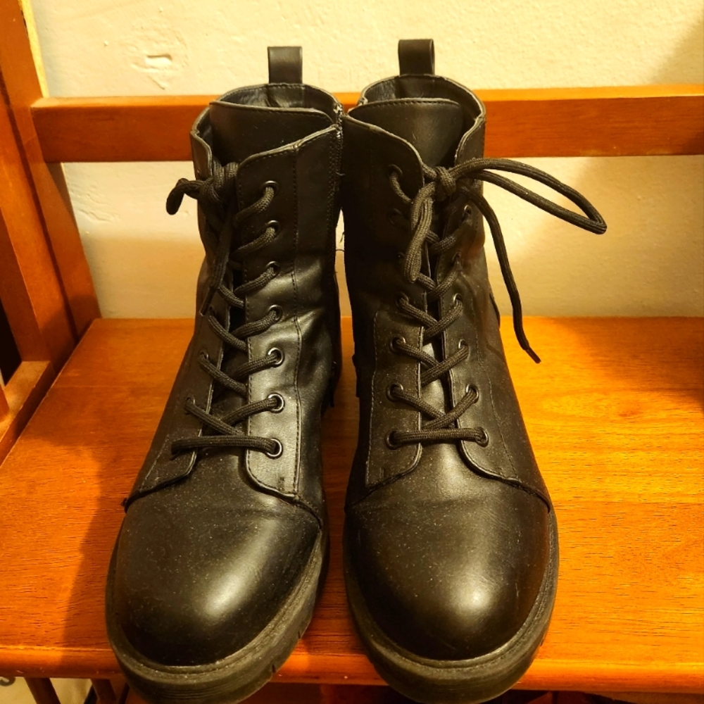 Mia Black Combat Boots